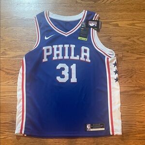 Nike Phila Blue Jersey with Red and White Accents